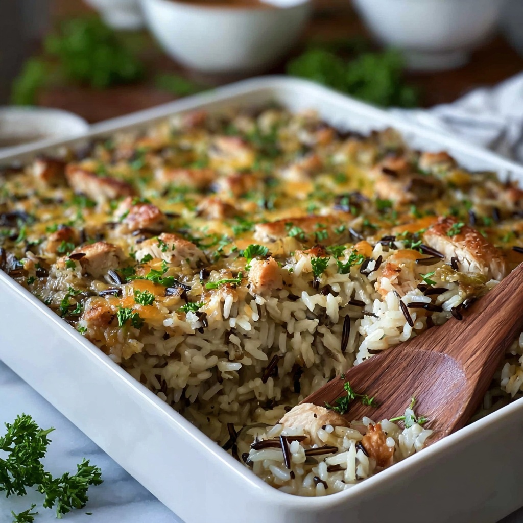 Creamy Chicken Wild Rice Casserole Recipe - Recipe Image