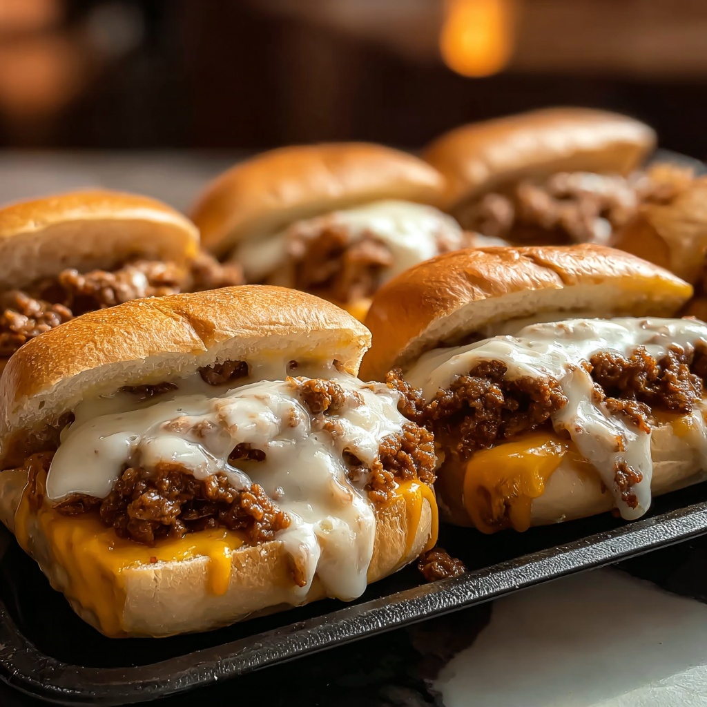 Philly Cheese Steak Sloppy Joes Recipe - Recipe Image