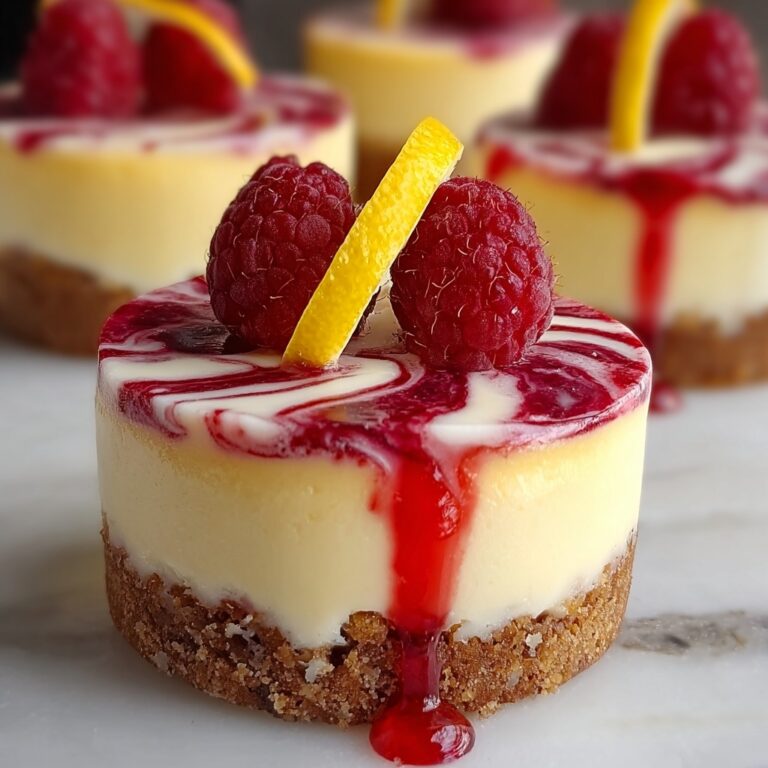 No Bake Raspberry Lemon Swirl Cheesecake Recipe