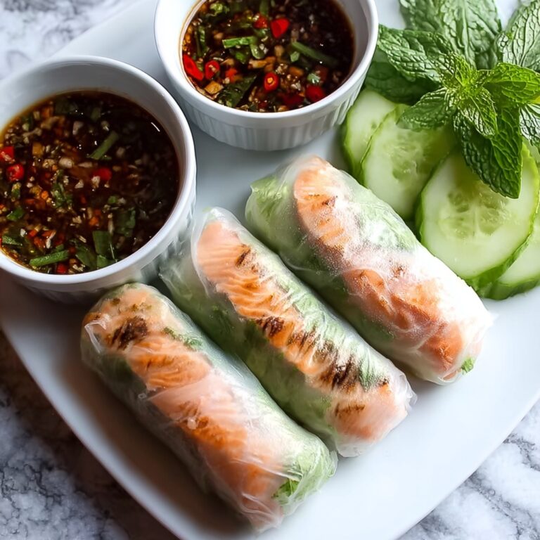 Vietnamese Baked Salmon Spring Rolls Recipe