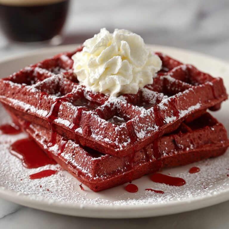 Red Velvet Waffles with Cream Cheese Frosting Recipe