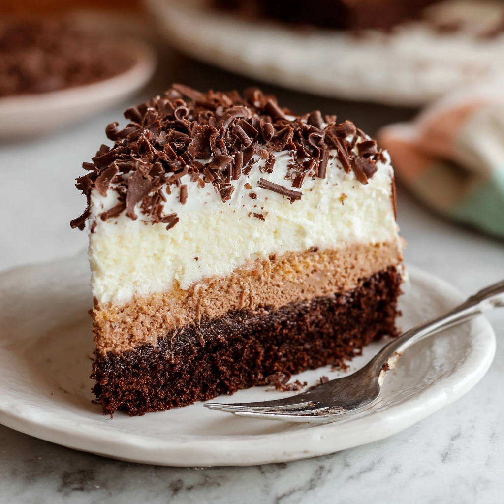 White German Chocolate Cake with Cheesecake Center Recipe - Recipe Image