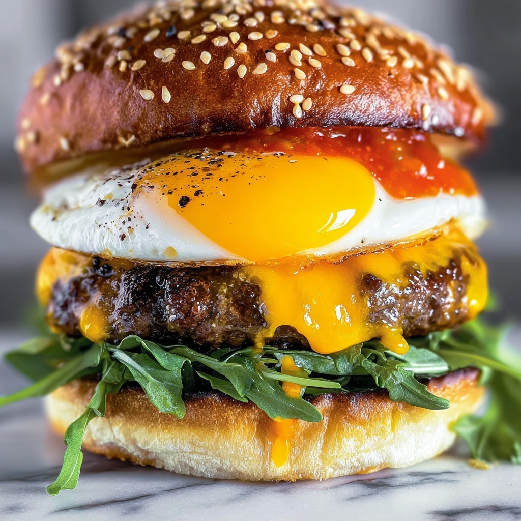 Burger with Fried Egg and Special Sauce Recipe - Recipe Image