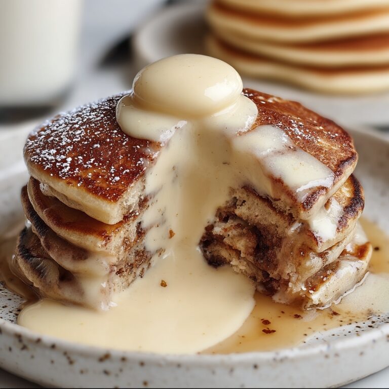 Cinnamon Roll Stuffed Pancakes Recipe