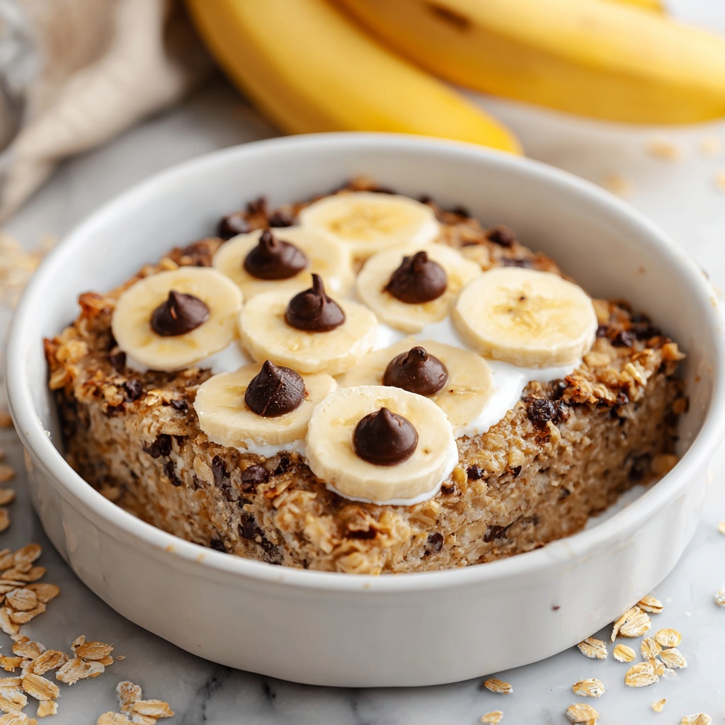 Baked Banana Chocolate Chip Oatmeal Recipe - Recipe Image