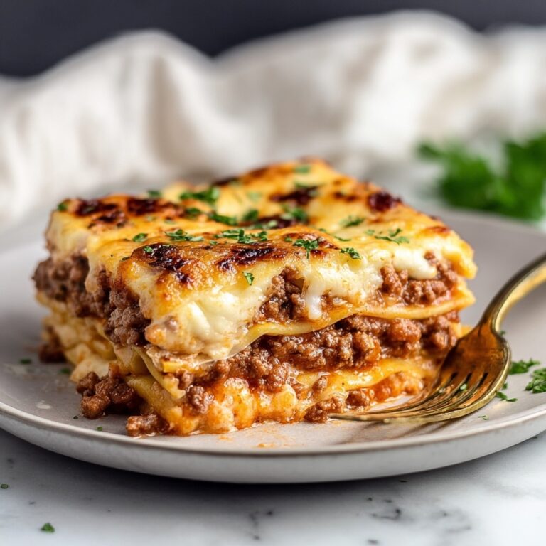 Classic Lasagna with Meat Sauce Recipe