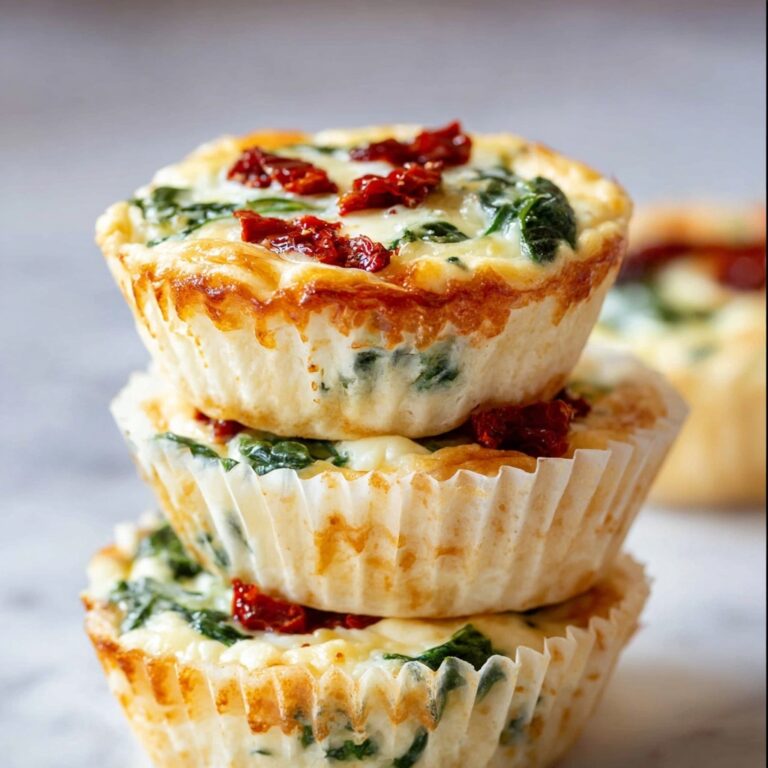 Egg White Bites with Sun-Dried Tomatoes, Spinach, and Bell Peppers Recipe