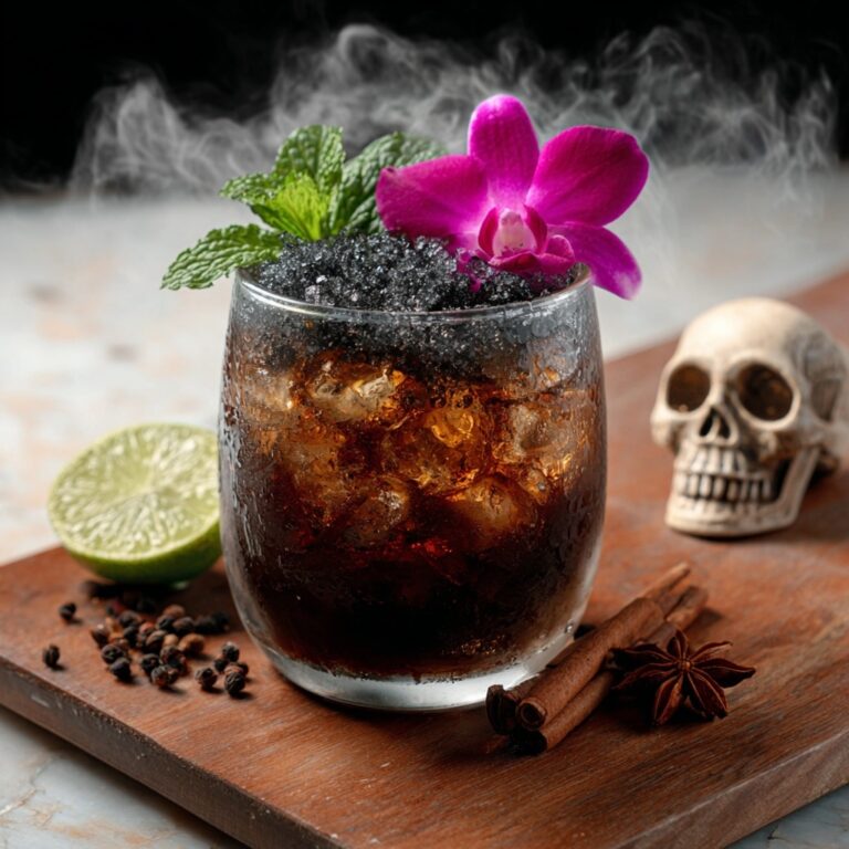 Thai Coconut Charcoal Iced Drink Recipe