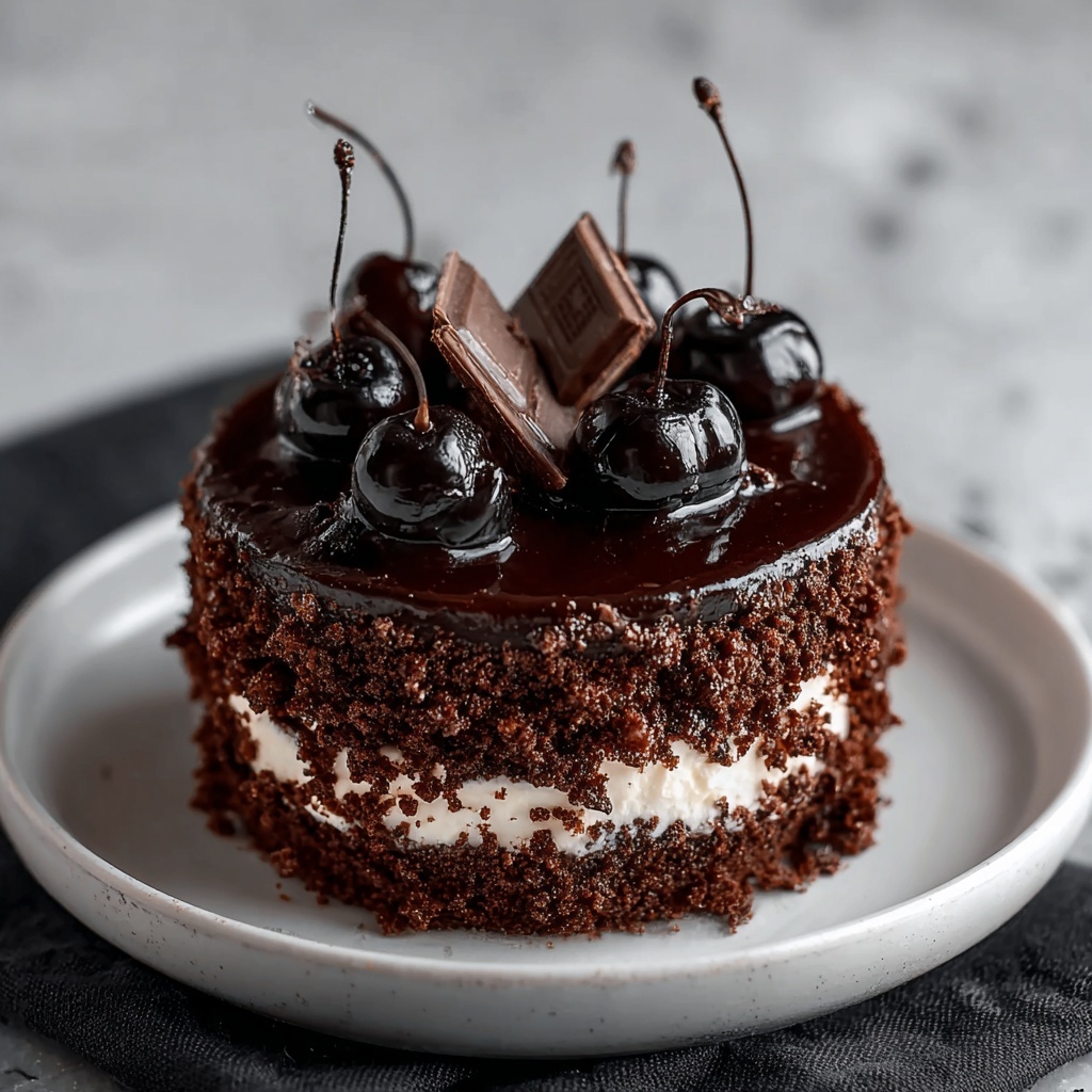 German Black Forest Bat Cake Recipe - Recipe Image