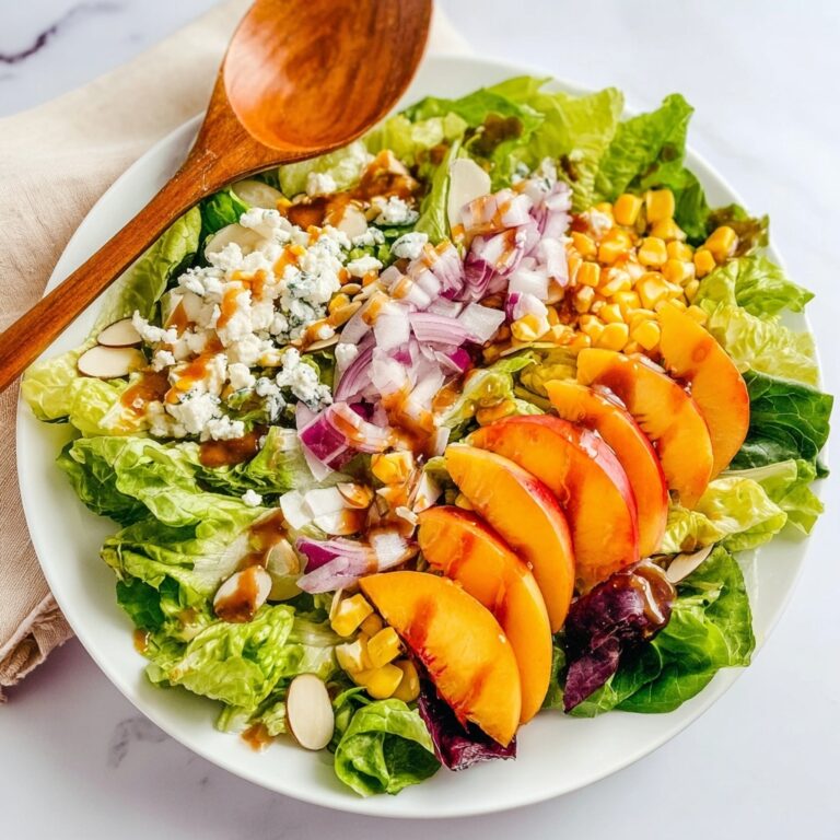 Fresh Peach Salad with Toasted Almonds and Goat Cheese Recipe
