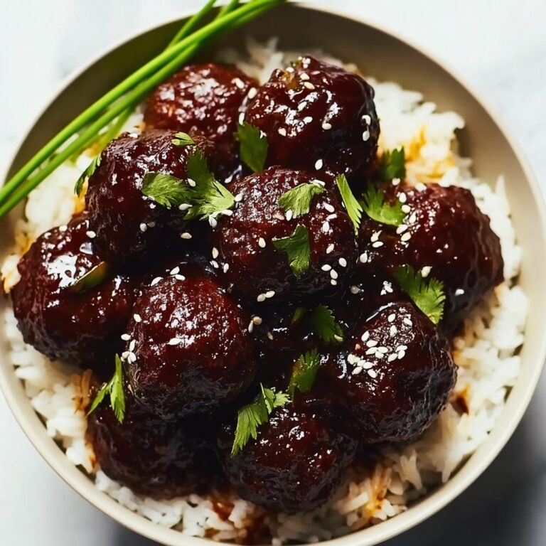 Sticky Mongolian Beef Meatballs Recipe