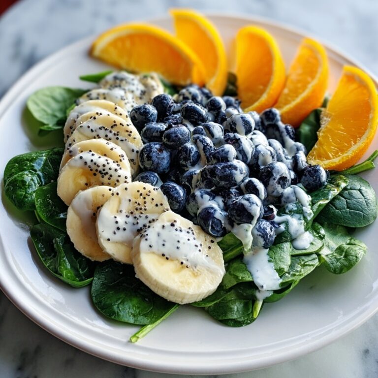 Blueberry Spinach Salad with Orange Poppy Seed Dressing Recipe