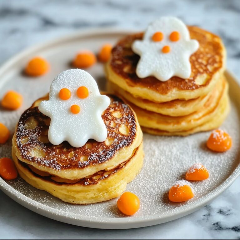 Halloween Pumpkin Pancakes with Spooky Decor Recipe