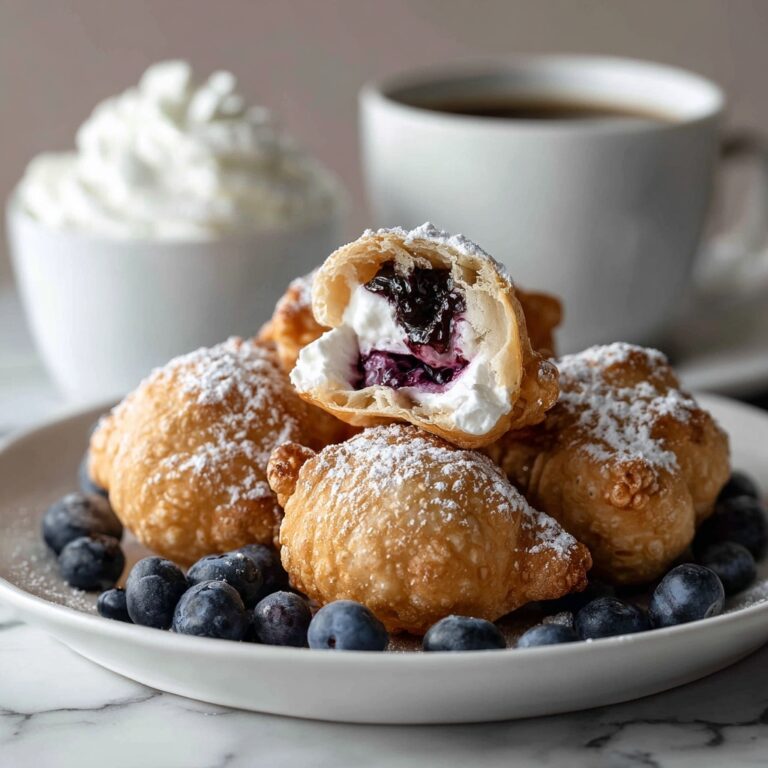Deep-Fried Blueberry Cheesecake Wontons Recipe