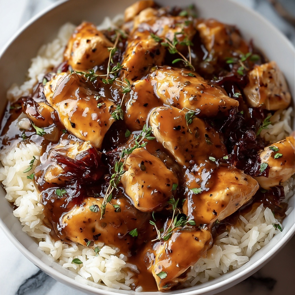 Smothered Chicken and Rice Recipe - Recipe Image