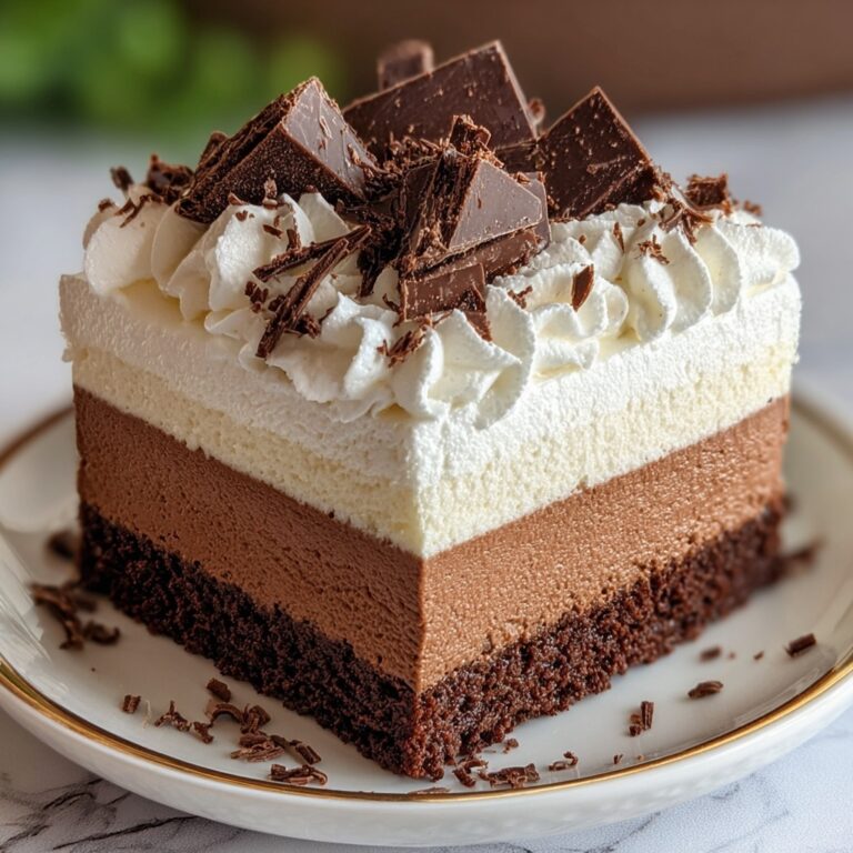 Triple Chocolate Mousse Cake Recipe