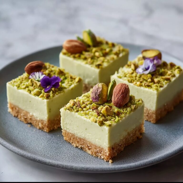 Irresistible Pistachio Cream Cheesecake Bars for Home Chefs Recipe