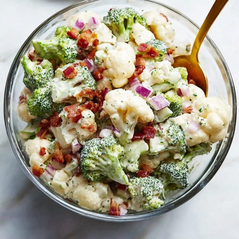 Broccoli Cauliflower Salad with Bacon and Lemon Thyme Dressing Recipe