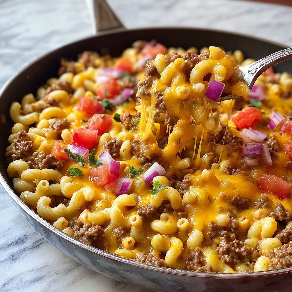 Cheeseburger Skillet Magic: 25-Min Comfort Food Delight Recipe - Recipe Image