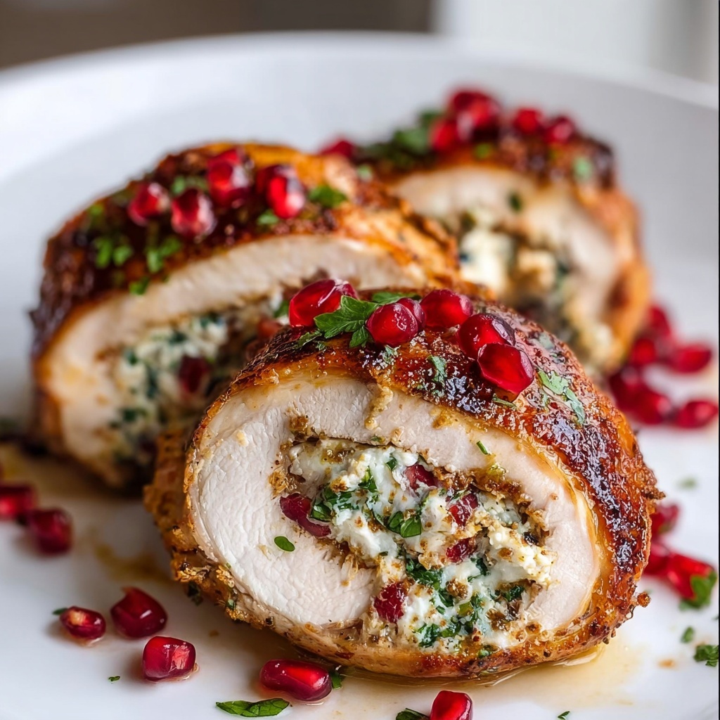 Ricotta Pomegranate Stuffed Chicken Recipe: 5 Star Delight Recipe - Recipe Image