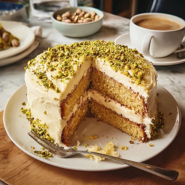 Orange and Pistachio Sponge Cake with Saffron Buttercream Recipe