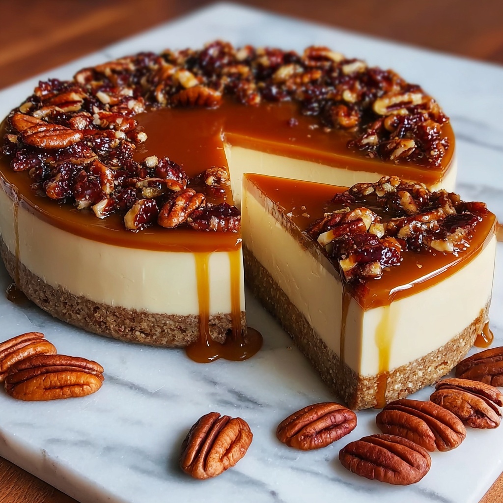 Maple Pecan Pie Cheesecake Recipe - Recipe Image