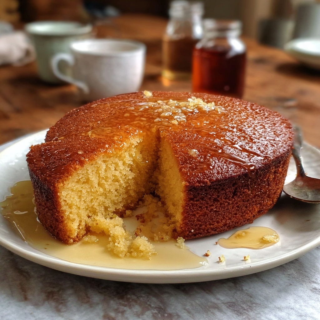 Semolina and Yogurt Cake with Cardamom and Rosewater Recipe - Recipe Image