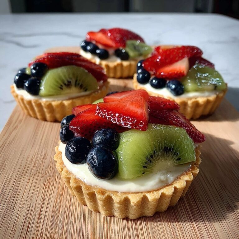 Mini Fruit Tarts with Creamy Pastry Filling and Fresh Fruit Topping Recipe