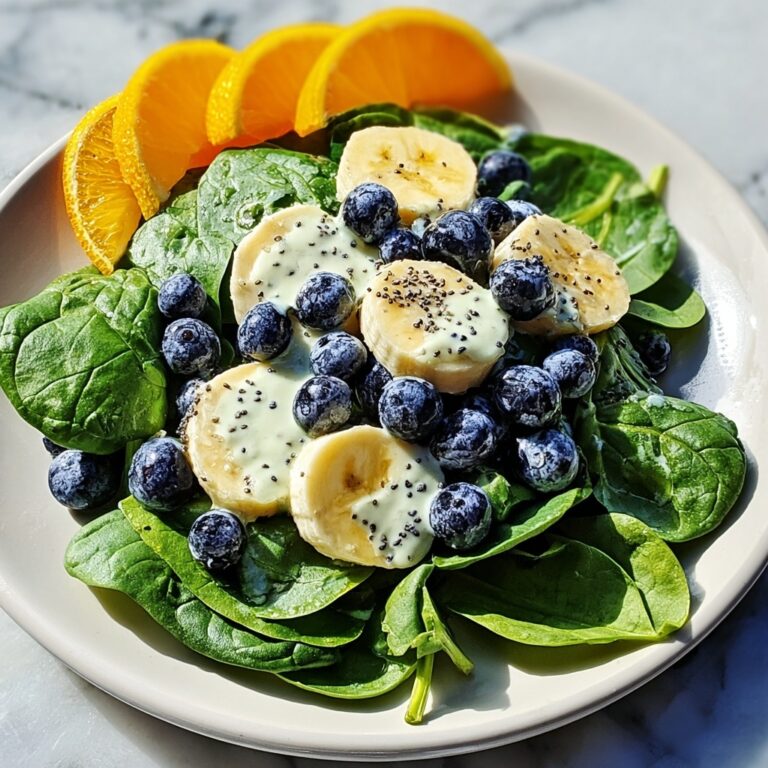 Blueberry Spinach Salad with Orange Poppy Seed Dressing Recipe