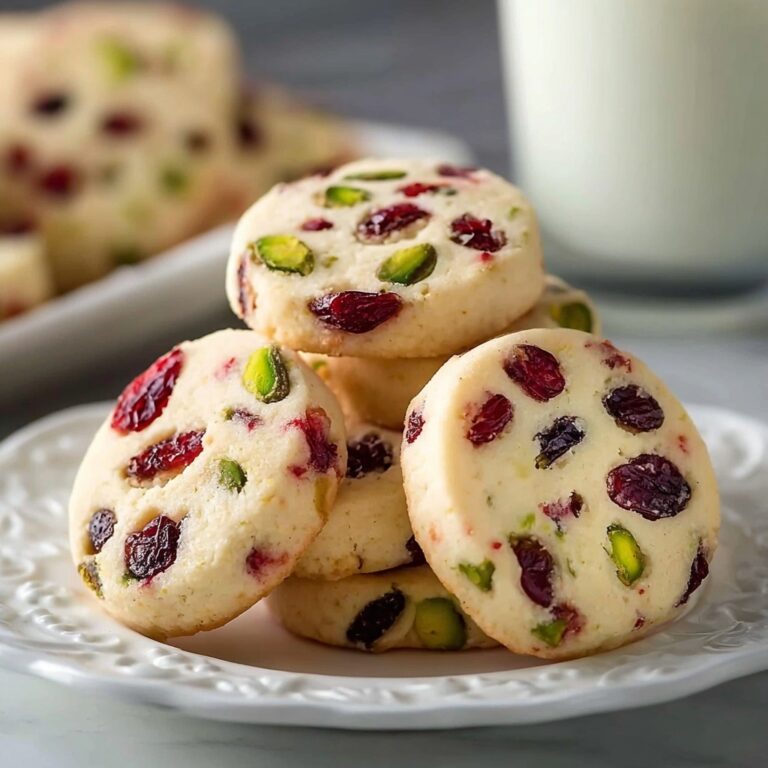 Cranberry Pistachio Shortbread Cookies Recipe