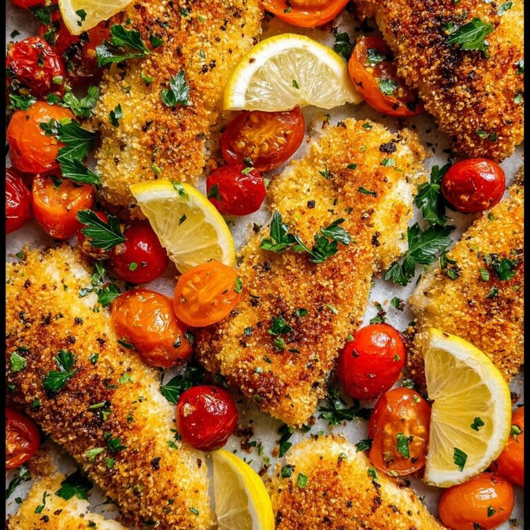 Everything Bagel Panko Baked Cod with Cherry Tomatoes Recipe