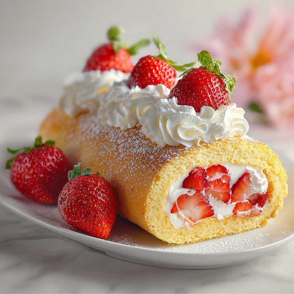 Strawberry Shortcake Roll Recipe - Recipe Image