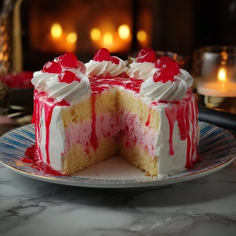 Nostalgic Falooda Milk Cake with Basil Seeds and Strawberry Topping Recipe