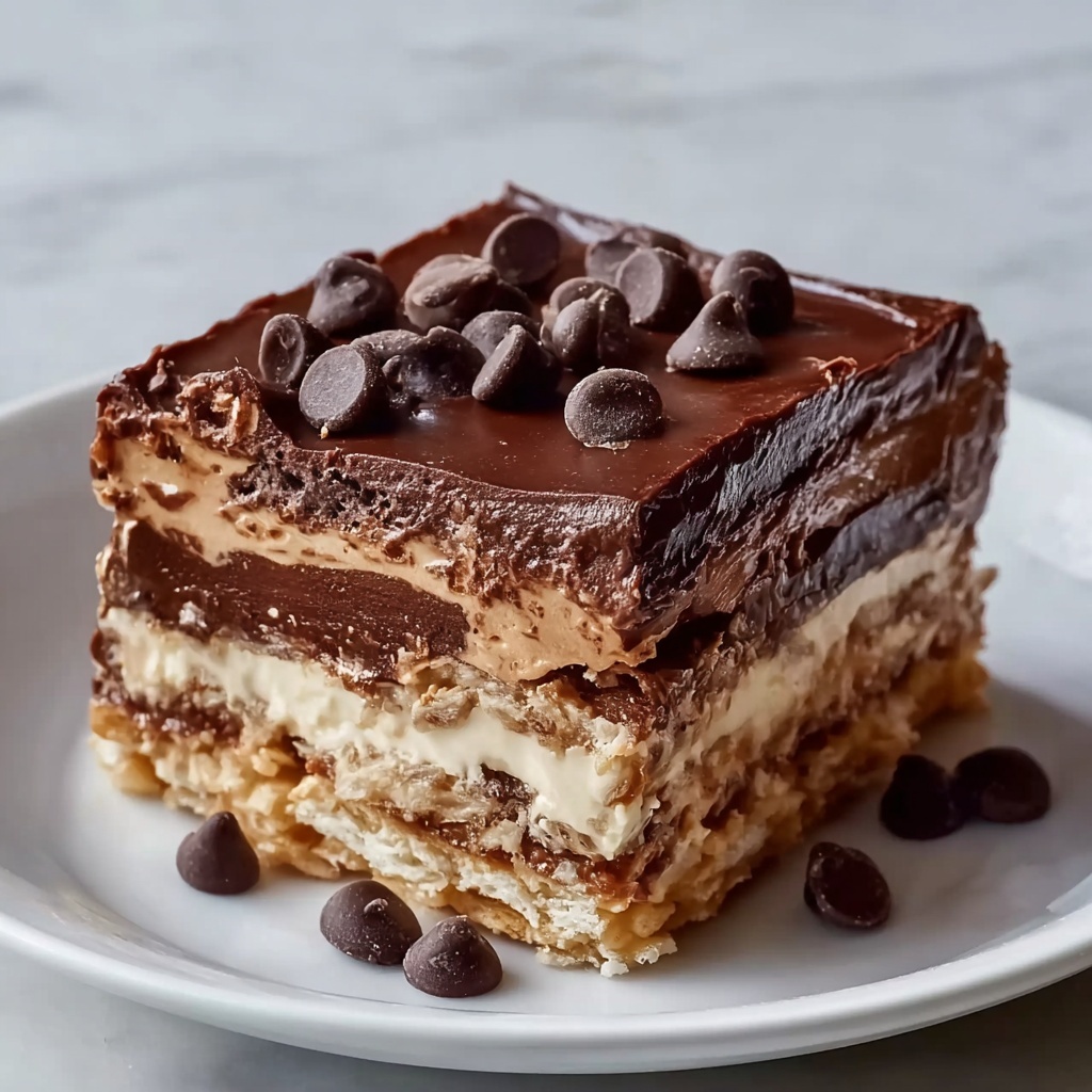 Chocolate Peanut Butter Lasagna Recipe - Recipe Image