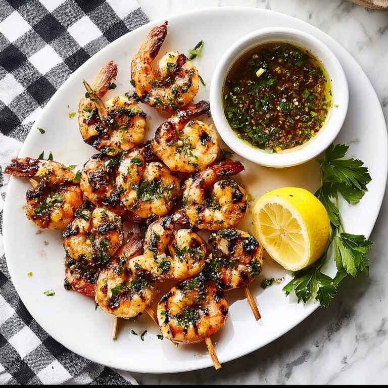 Garlic Grilled Shrimp Skewers Recipe