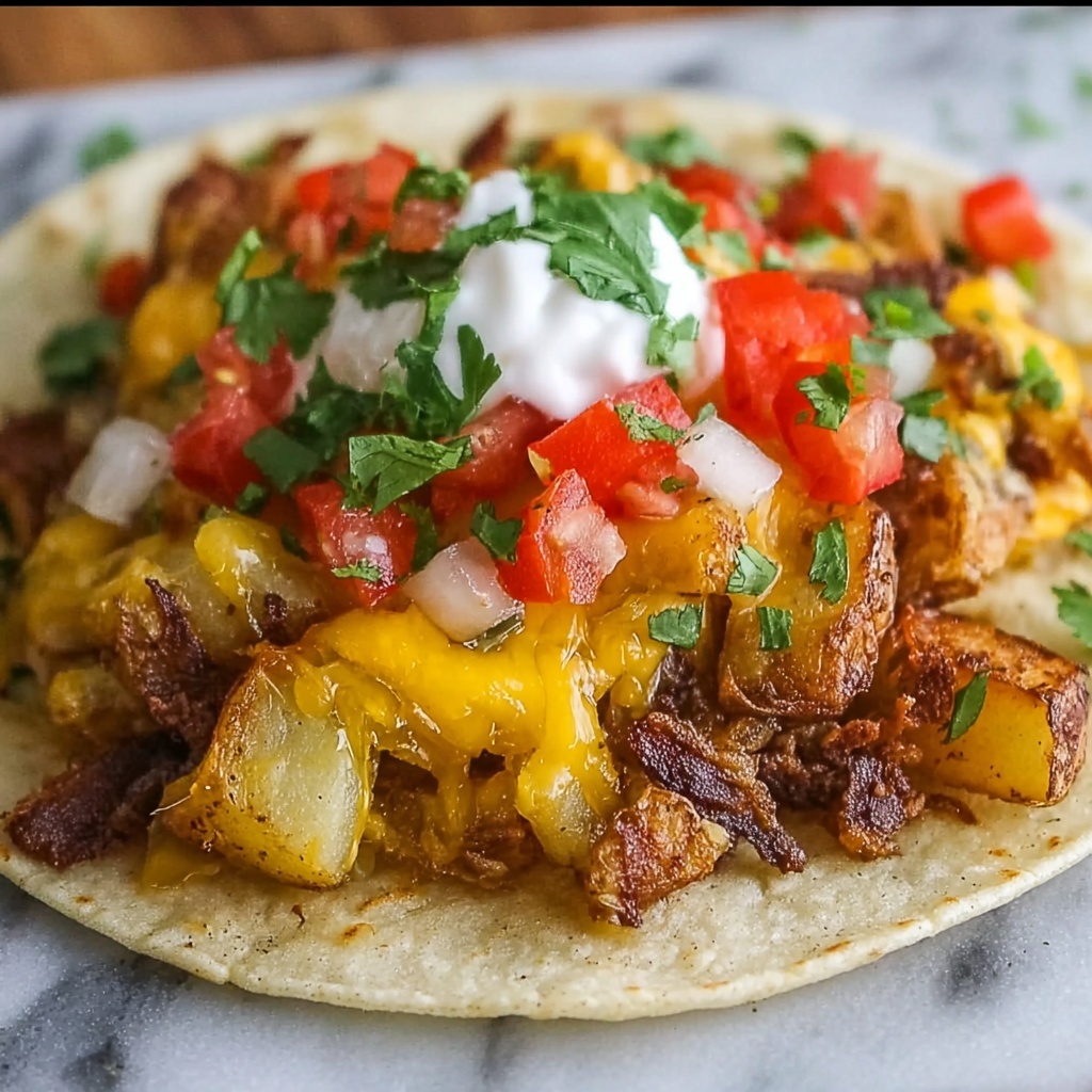 Potato Egg and Cheese Breakfast Tacos for a Cozy Morning Feast Recipe - Recipe Image