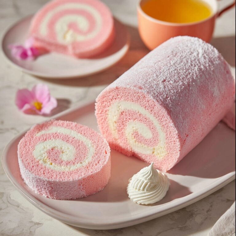 Japanese Cotton Candy Swiss Cake Roll Recipe