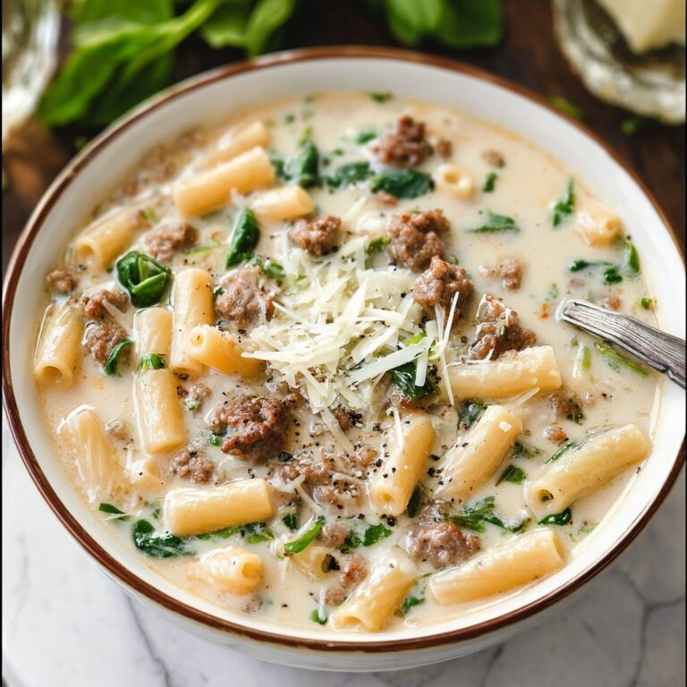 Creamy Parmesan Italian Sausage Ditalini Soup Recipe