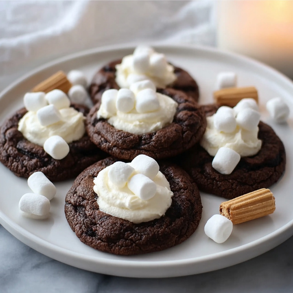 Hot Cocoa Cookies with Marshmallow Buttercream Recipe - Recipe Image