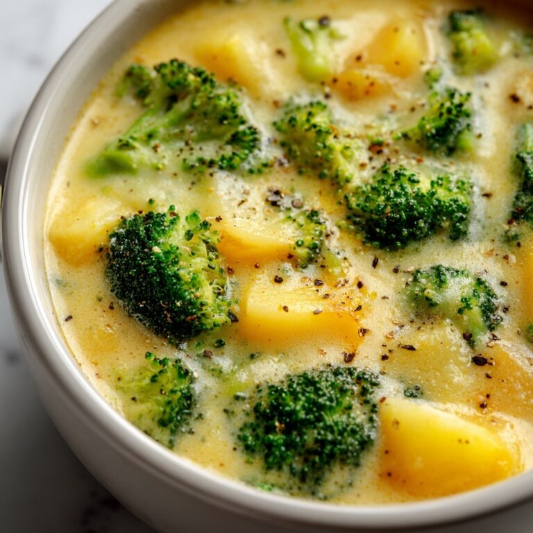 Crockpot Potato Broccoli Cheddar Soup Recipe