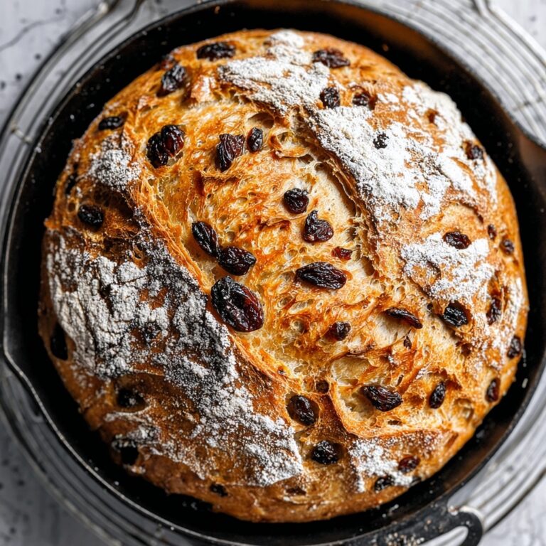 No Knead Cinnamon Raisin Bread Recipe
