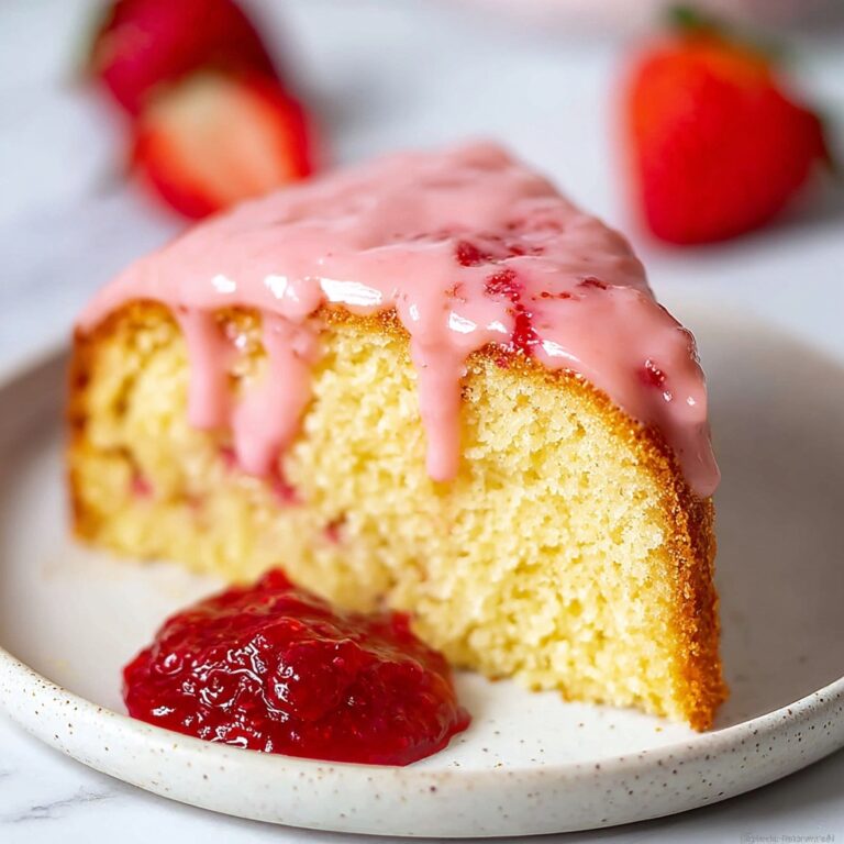 Pound Cake with Strawberry Icing Recipe