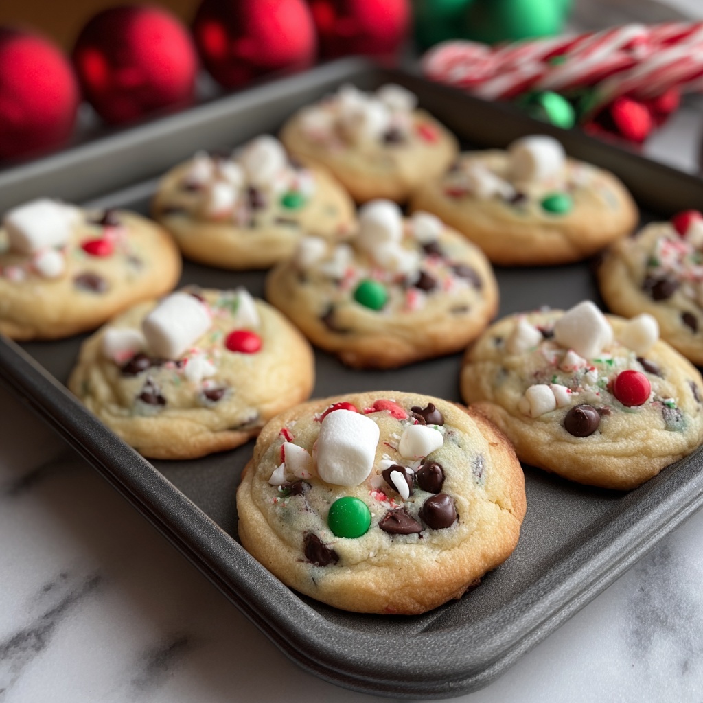 Cake Mix Chocolate Chip Santa Cookies Recipe - Recipe Image