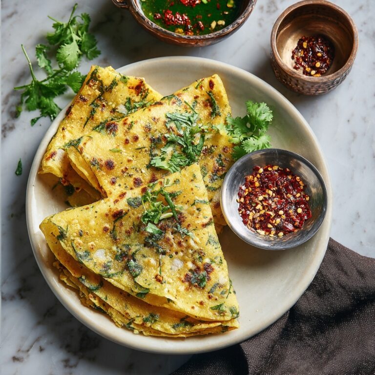 Lentil & Spinach Crepes (Moong Dal Palak Chilla) Recipe