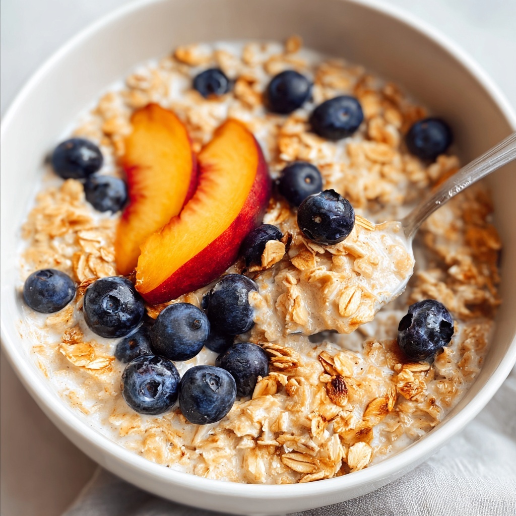 Peach Berry Baked Oatmeal Recipe - Recipe Image