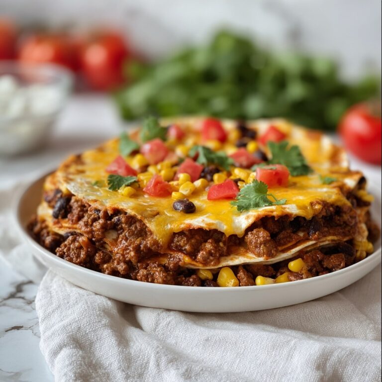 Taco Casserole with Tortillas Recipe