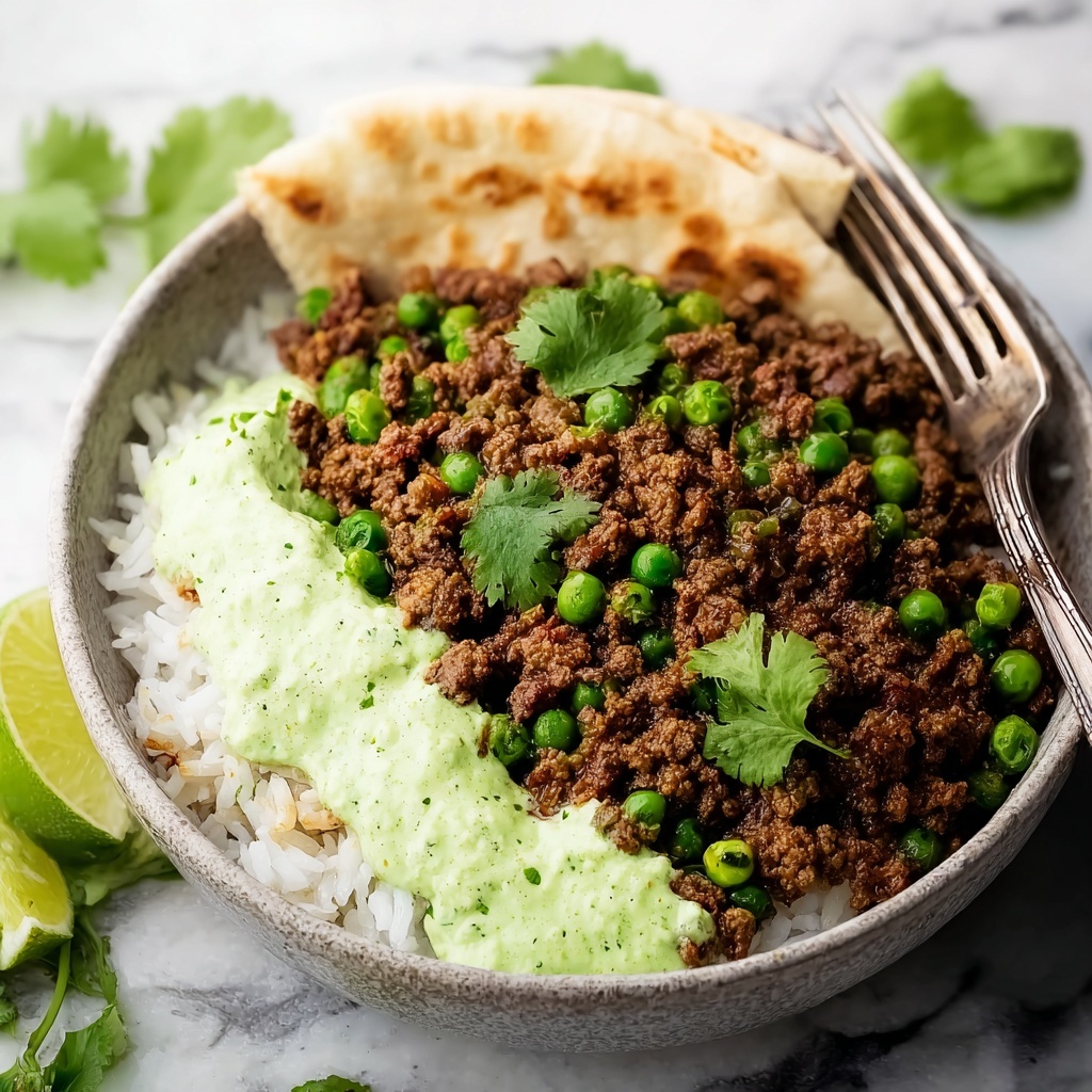 Curried Ground Beef with Peas Recipe - Recipe Image