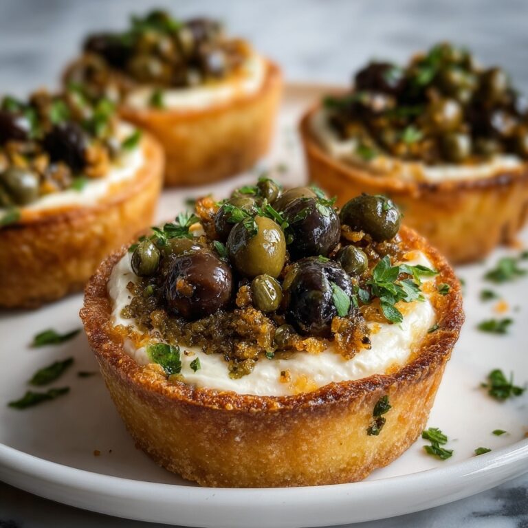 Savory Ricotta Tartlets with Olives and Capers Recipe