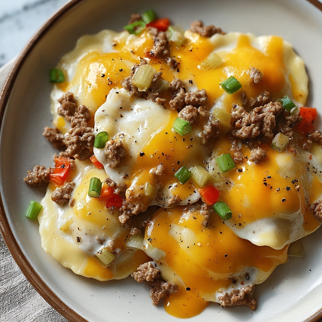 Crockpot Cheesesteak Potato Casserole Recipe - Recipe Image
