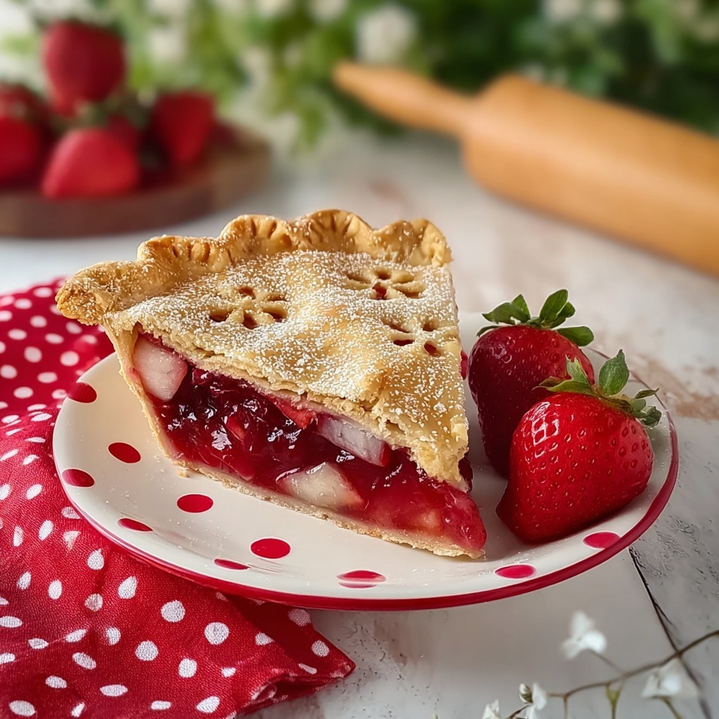 Strawberry Rhubarb Pie Recipe - Recipe Image